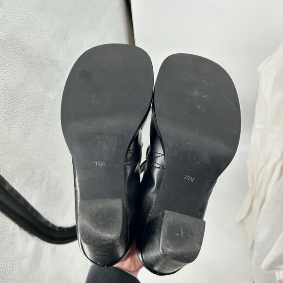 VTG 90s y2k Women's Black MUDD Joby Strappy Criss Cross Mary Jane Heels Sz 7.5 - Picture 8 of 8